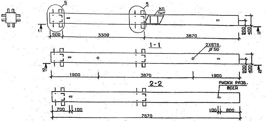 Колонна 2КБ 33.77-7-с Серия 1.020.1-2с/89