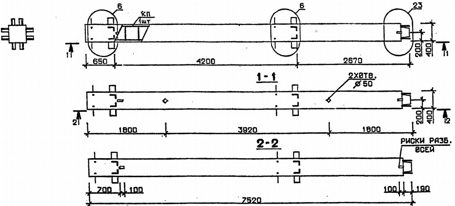 Колонна 2КВ 42.75-7-с Серия 1.020.1-2с/89